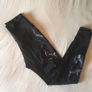 Buffbunny black marble leggings.